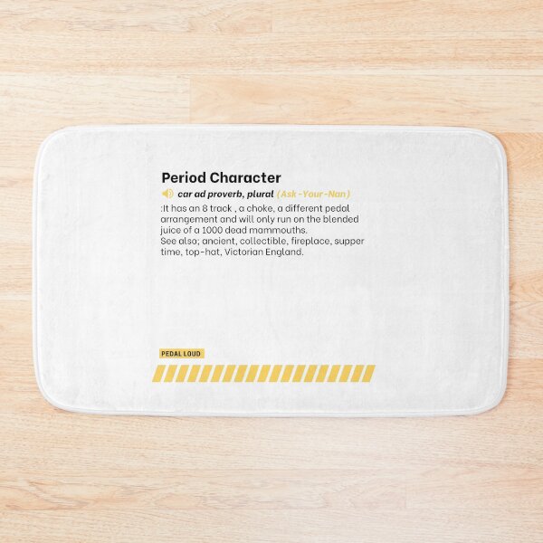 Item preview, Period Character - funny, classified ad, car buying proverbs defined designed and sold by PedalLoud.
