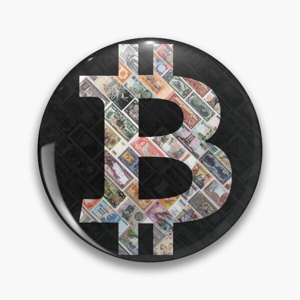 Item preview, Bitcoin logo art over discontinued banknotes in black designed and sold by Rogervdb.
