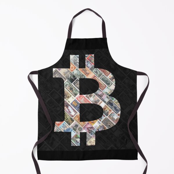 Item preview, Bitcoin logo art over discontinued banknotes in black designed and sold by Rogervdb.