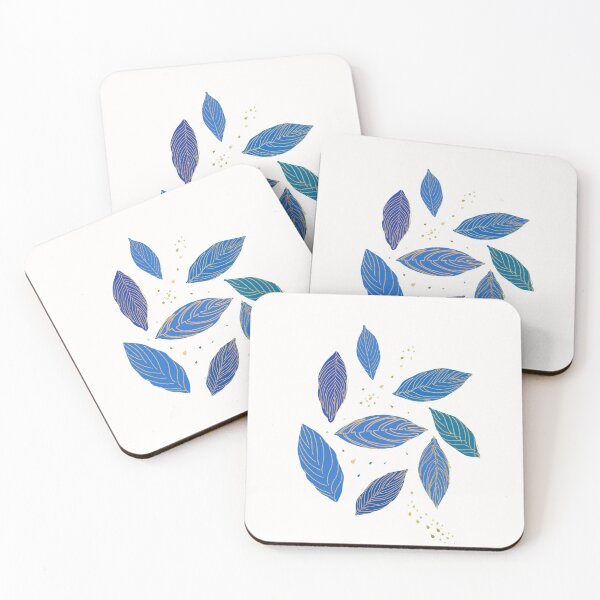 Item preview, It's Raining Gold 'n Blue Leaves  designed and sold by Odsy.