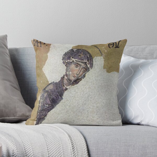 Mother of God, mosaic icon, Hagia Sophia  Throw Pillow