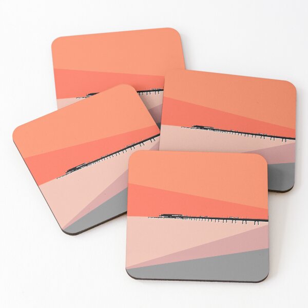Item preview, Deal Pier Seafront, Kent, Sun Rise, Orange and Grey designed and sold by OneThreeSix.