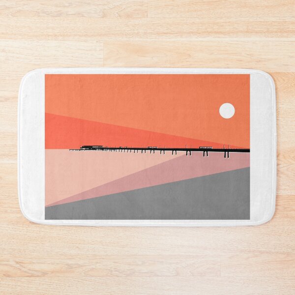 Item preview, Deal Pier Seafront, Kent, Sun Rise, Orange and Grey designed and sold by OneThreeSix.