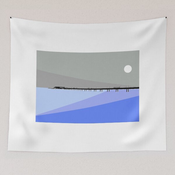 Item preview, Deal Pier Seafront, Kent, Sun Rise, Grey, Blue and Purple designed and sold by OneThreeSix.