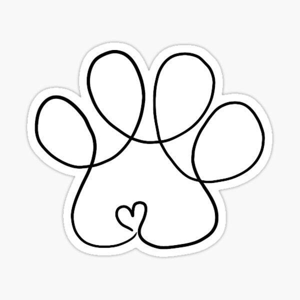 Dog Paw Sticker For Sale By Lmgriffin07 Redbubble