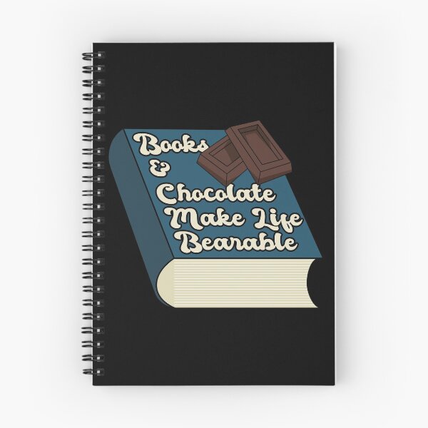 Item preview, Books and Chocolate Make Life Bearable - Book-lover's  designed and sold by Happy Puppy Print On Demand.