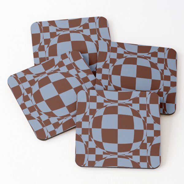 Item preview, Op Art Bubble Wrap in Brown and Cadet Blue designed and sold by Maryyx-Designs.