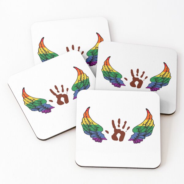 Item preview, destiel rainbow wings and handprint designed and sold by LannisterOnMars.