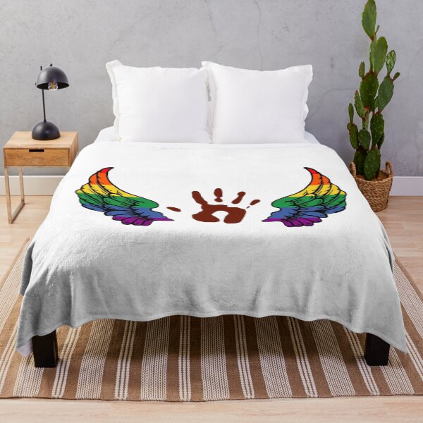 Item preview, destiel rainbow wings and handprint designed and sold by LannisterOnMars.