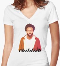 Childish Gambino Women's Fitted V-Neck T-Shirt