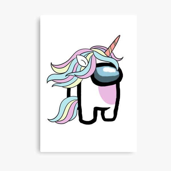 among us unicorn canvas prints redbubble