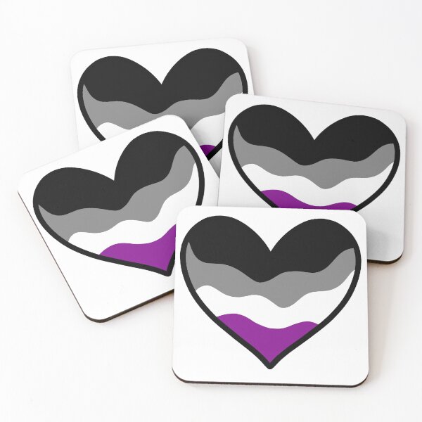 Item preview, Colourful Psychedelic Stripy Hearts || LGBTQ+ (Asexuality) designed and sold by Moka898.