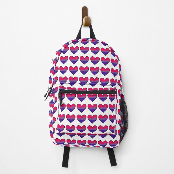 Item preview, Colourful Psychedelic Stripy Hearts || LGBTQ+ (Bisexuality) designed and sold by Moka898.