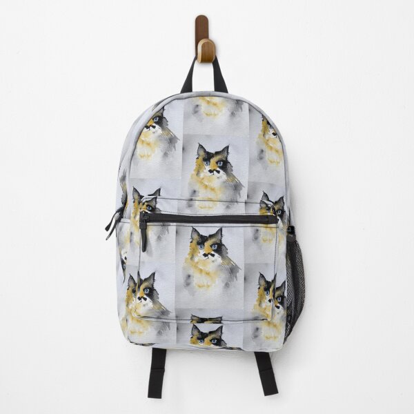 Item preview, tricolor cat - animal art designed and sold by joelle Guillaume.
