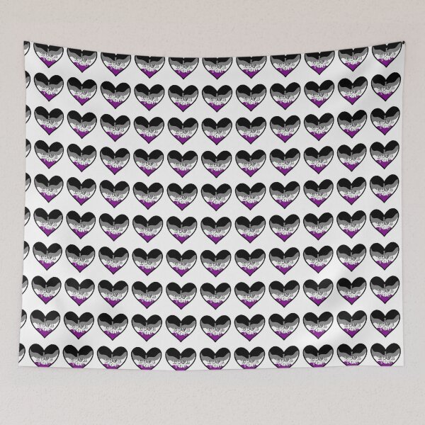 Item preview, Colourful Psychedelic Stripy Hearts - I Love You || LGBTQ+ (Asexuality) designed and sold by Moka898.