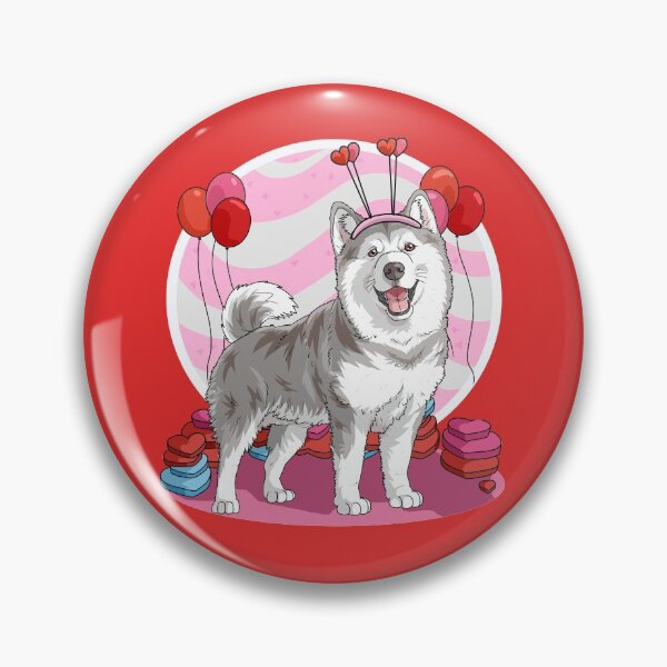 Item preview, Alaskan Malamute Red Heart Valentines Day designed and sold by Nosek1ng.