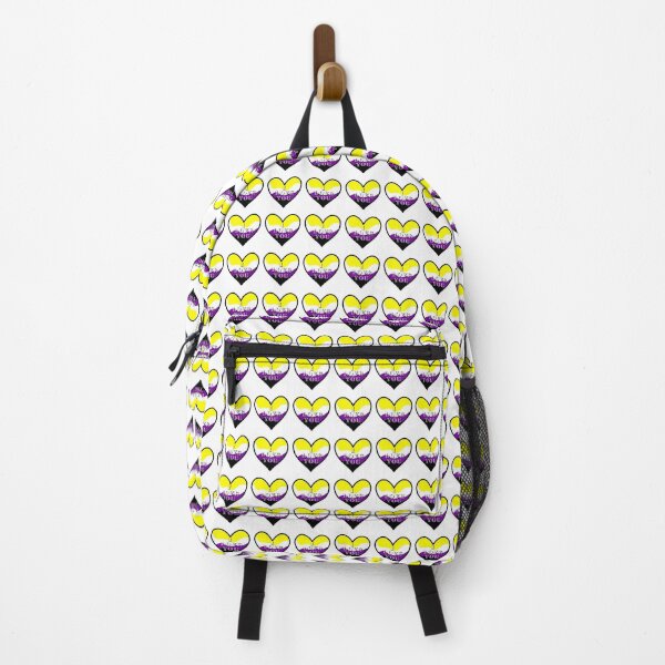 Item preview, Colourful Psychedelic Stripy Hearts - I Love You || LGBTQ+ (Non-Binary) designed and sold by Moka898.