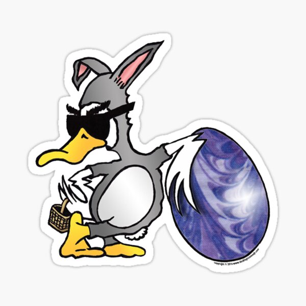 Easter Bunny Duck Sticker