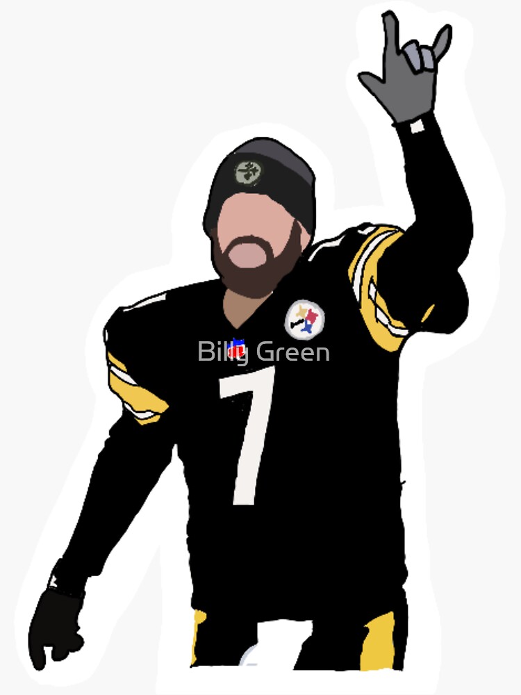 Ben Roethlisberger Jersey Sticker for Sale by WalkDesigns