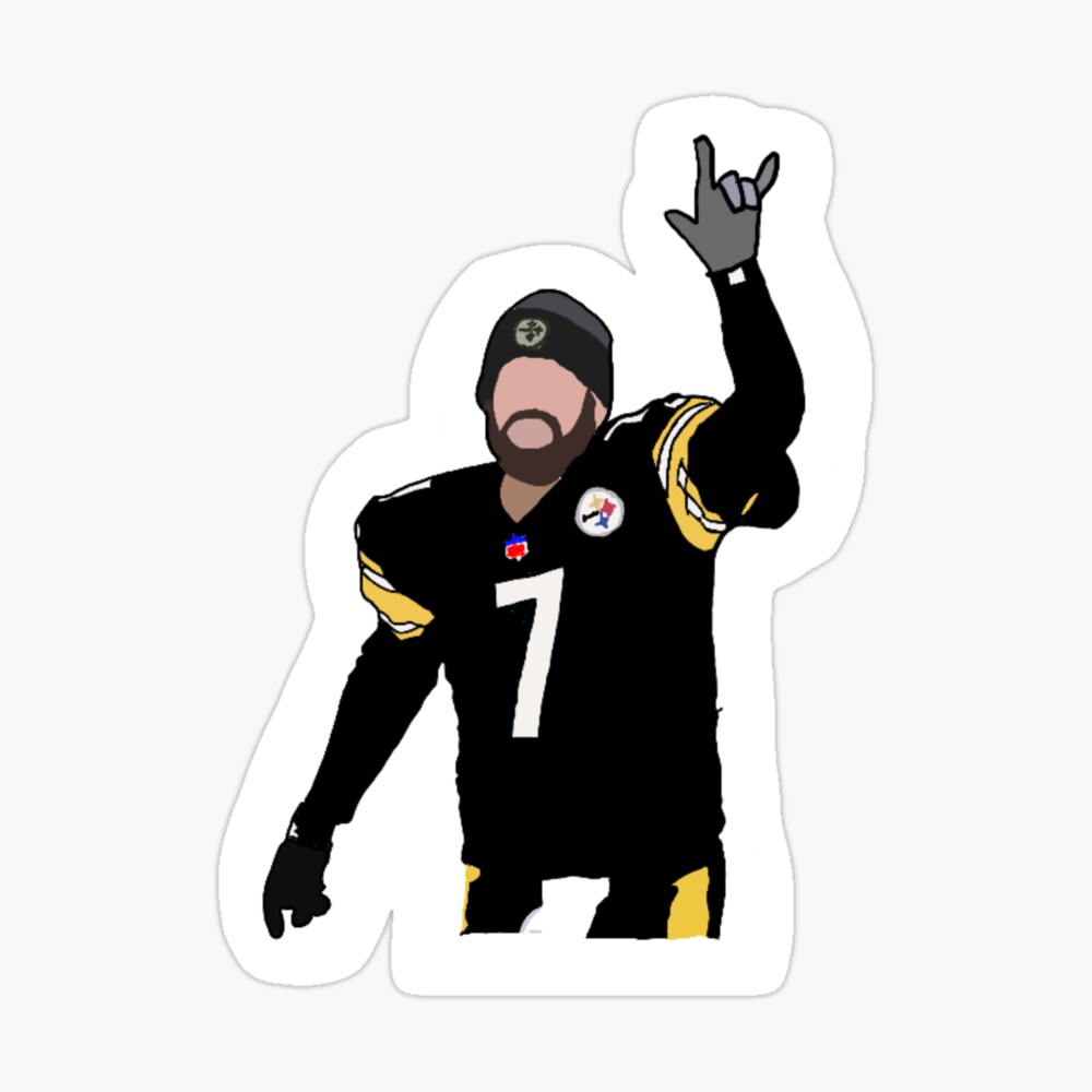 Ben Roethlisberger Jersey Sticker for Sale by WalkDesigns