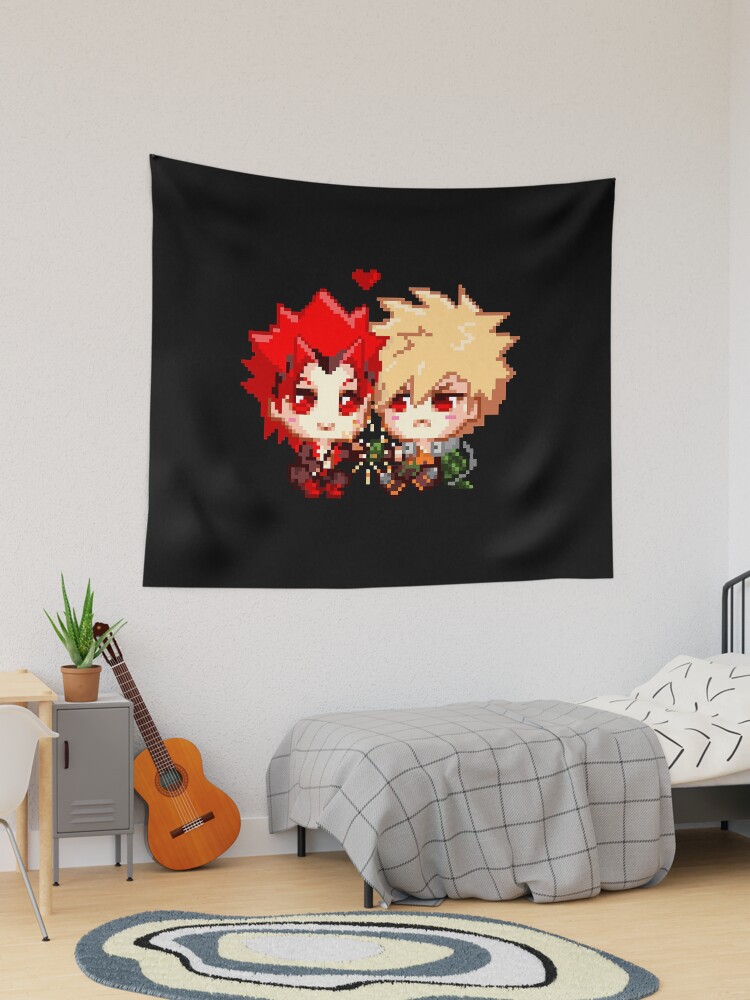 Kirishima and Bakugou 8 bits Tapestry