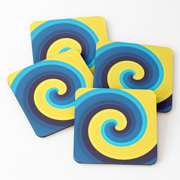 Item preview, Abstract design artwork colour blue yellow designed and sold by RashedAlmetrami.