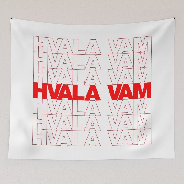 Item preview, Classic Thank You Repeating Pattern - Croatian (hvala vam) designed and sold by jdotrdot712.