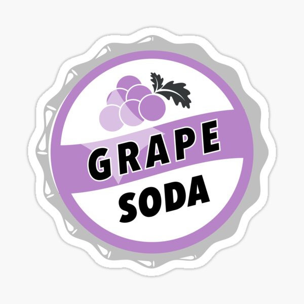 Grape Soda : UP Bottle Cap Sticker