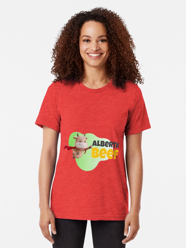 Alternate view of Premium Quality AlBerta Beef Essential T-Shirt Tri-blend T-Shirt