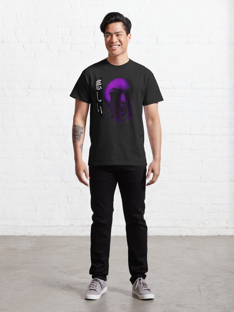 Alternate view of Sad Japanese Aesthetic - Vaporwave Sadness Classic T-Shirt