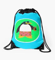 Party Penguin Drawstring Bag