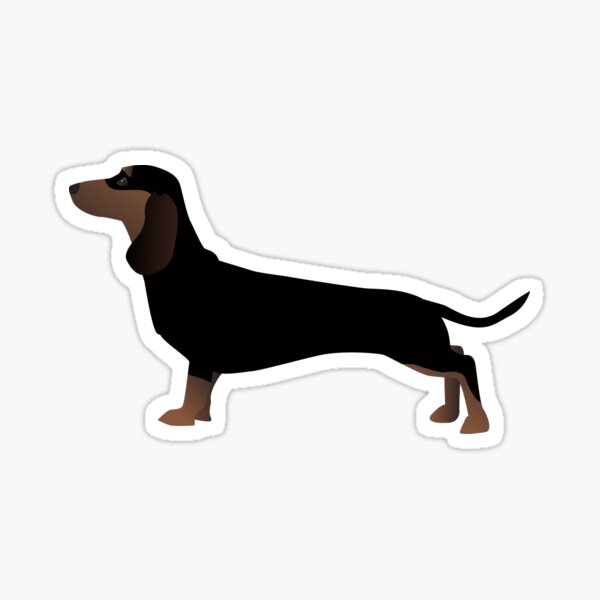 Dachshund Dog Basic Breed Silhouette Sticker