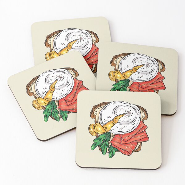 Item preview, Egg Benedict with Smoked Salmon on Toast designed and sold by Alicia Chee.