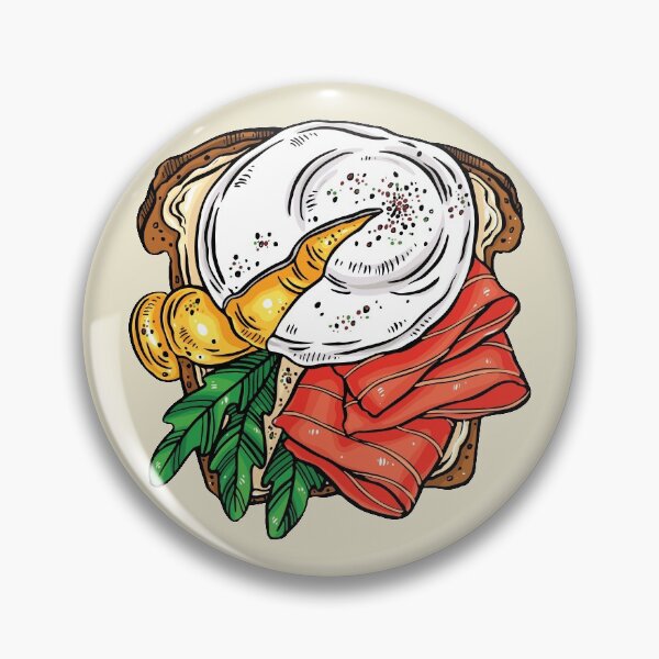 Item preview, Egg Benedict with Smoked Salmon on Toast designed and sold by Alicia Chee.