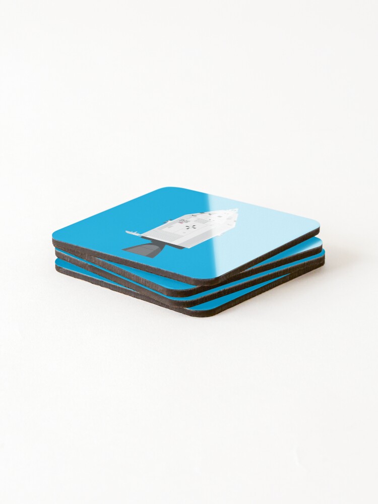 Thumbnail 4 of 5, Coasters (Set of 4), Apollo Command and Service Module - Cyan designed and sold by VoodooCircus.