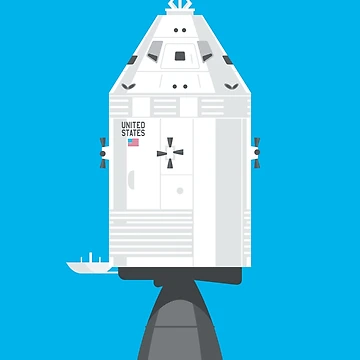 Artwork thumbnail, Apollo Command and Service Module - Cyan by VoodooCircus
