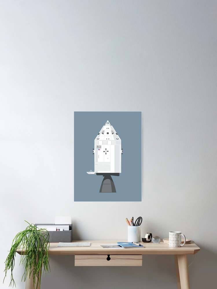 Thumbnail 2 of 3, Poster, Apollo Command and Service Module - Slate designed and sold by VoodooCircus.