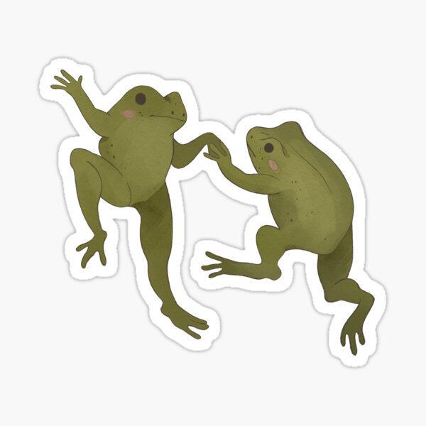 Item preview, Vintage Retro Dancing Frog Pair  designed and sold by Nobellun ✦.