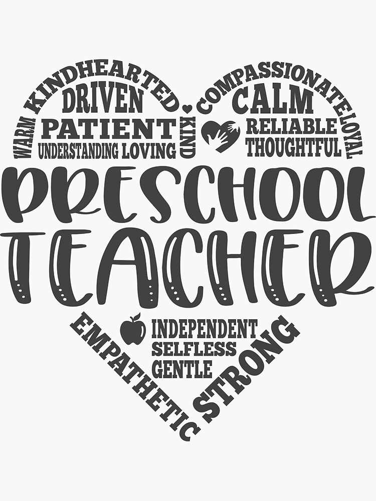 "Preschool Teacher, Pre K teacher" Sticker for Sale by MB Design