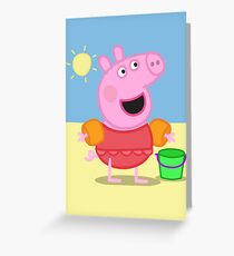 peppa 2 Greeting Card