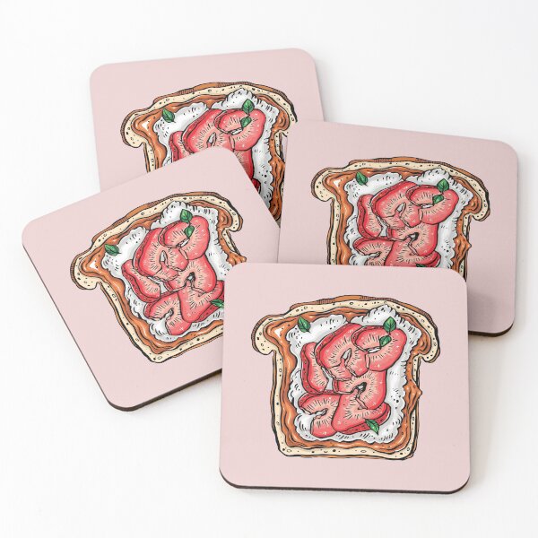 Item preview, Strawberries, Basil, Ricotta Cheese and Honey on Toast designed and sold by Alicia Chee.