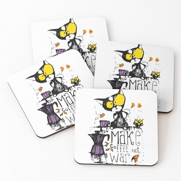Item preview, Gato negro dice: haz café,  no la guerra designed and sold by manuelunsui.