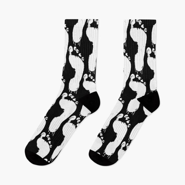 Item preview, White footprint running - dripping effect - (Dark mode). designed and sold by Deegital18.