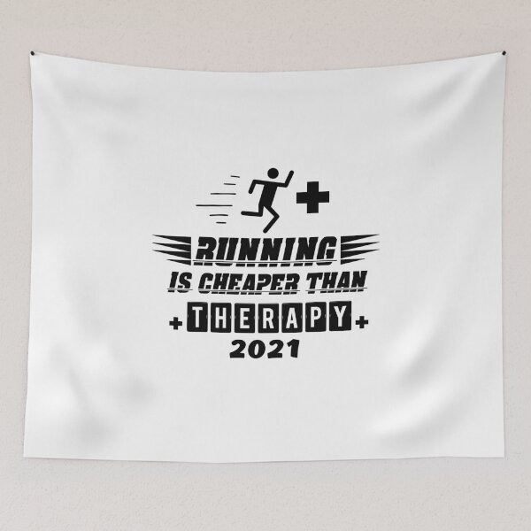 Item preview, running is cheaper than therapy,funny,fift idea,2020,2021 designed and sold by MedBoularouah.