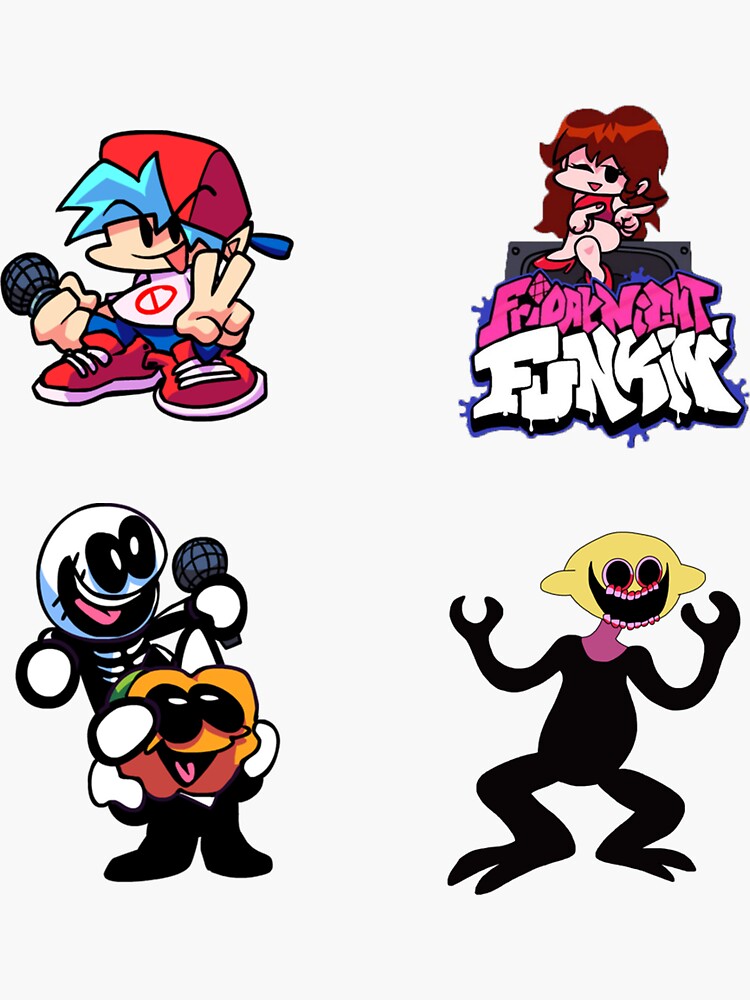 Friday Night Funkin Sticker Collection Sticker For Sale By Arlineshop