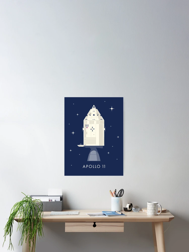 Thumbnail 2 of 3, Poster, Apollo 11 Space - Command Module designed and sold by VoodooCircus.