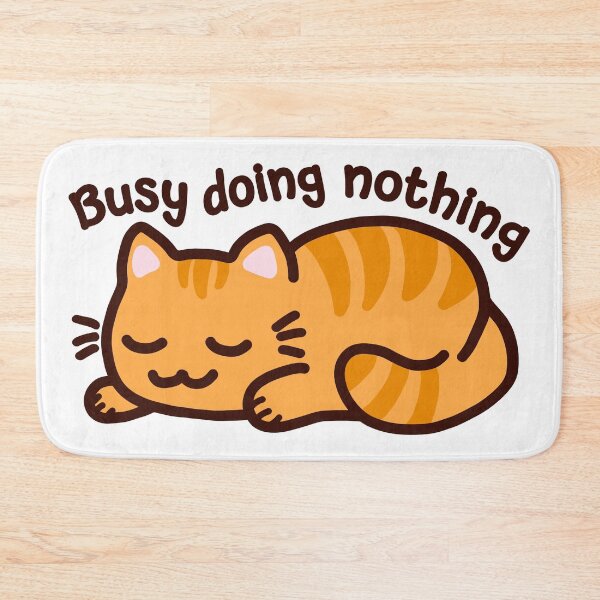 Item preview, Busy Doing Nothing Cat (Orange 1) designed and sold by MinaMonsterMash.