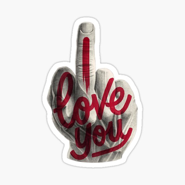 Item preview, Middle Finger "I Love You" designed and sold by artdes1gn.