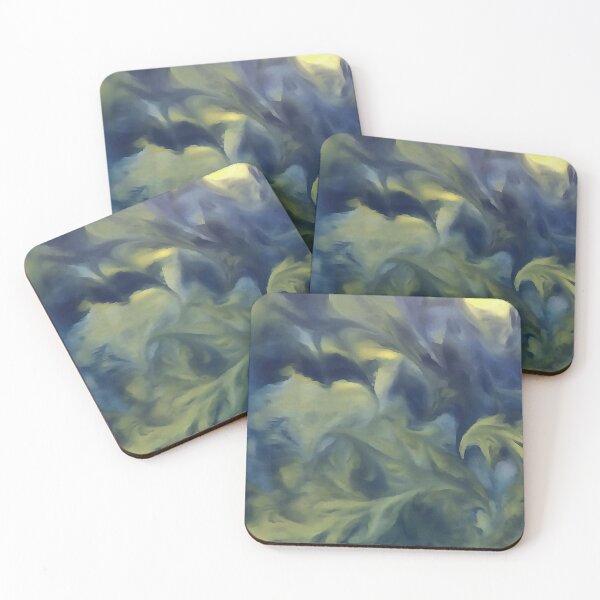 Item preview, Jack Frost In Inkwell Blue and Yellow Abstract Art designed and sold by taiche.
