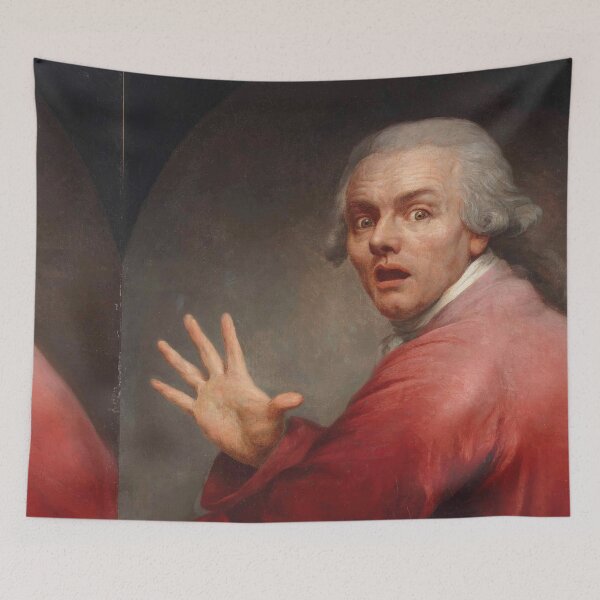Aperçu de l'œuvre SURPRISE! joseph ducreux autoportrait en homme surpris et terrorise créée et vendue par Vintage Designs +.
